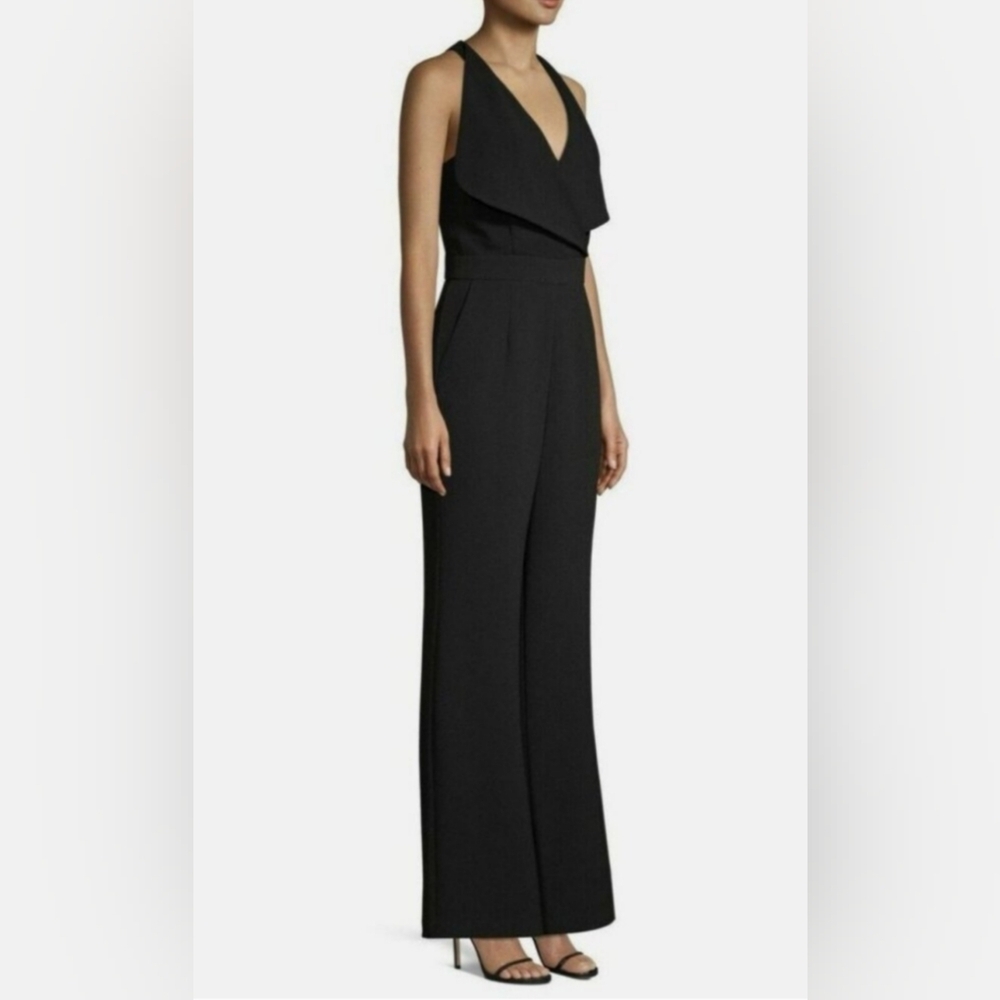 Trina Turk Black Sleeveless Wide-Leg Jumpsuit
